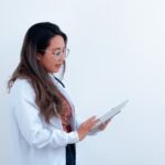Pharmacist on an iPad