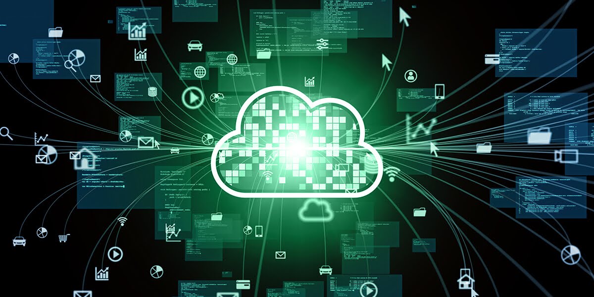 cloud-graphics-with-other-graphics a graphic of a cloud with other computer graphics against a background of computer screens