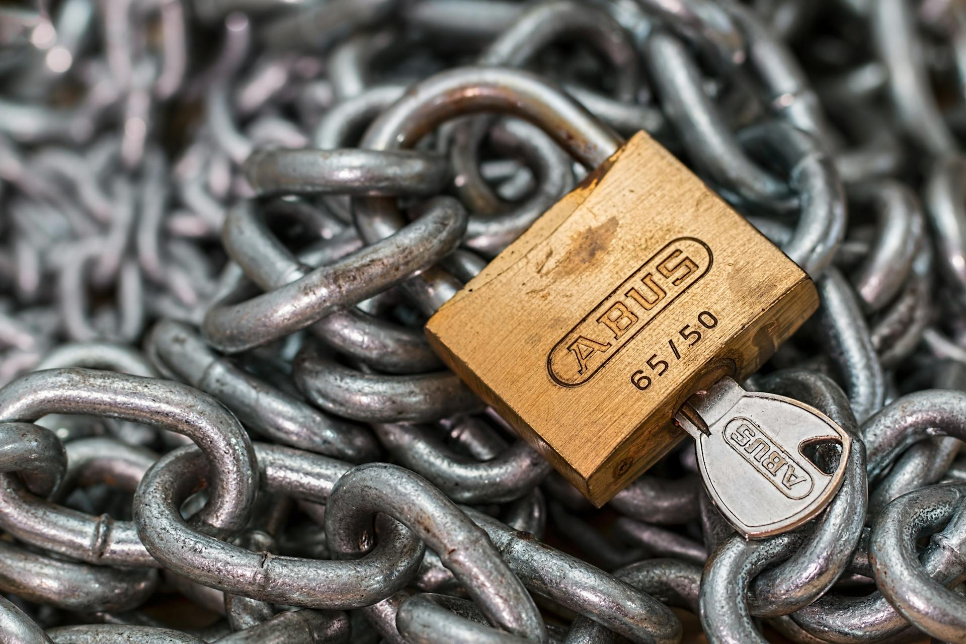 a padlock and chains symbolizing patient data security